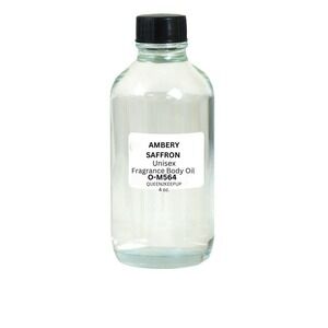 Ambery Saffron (Unisex) Body Oil 4 oz Fragrance All Natural Scent